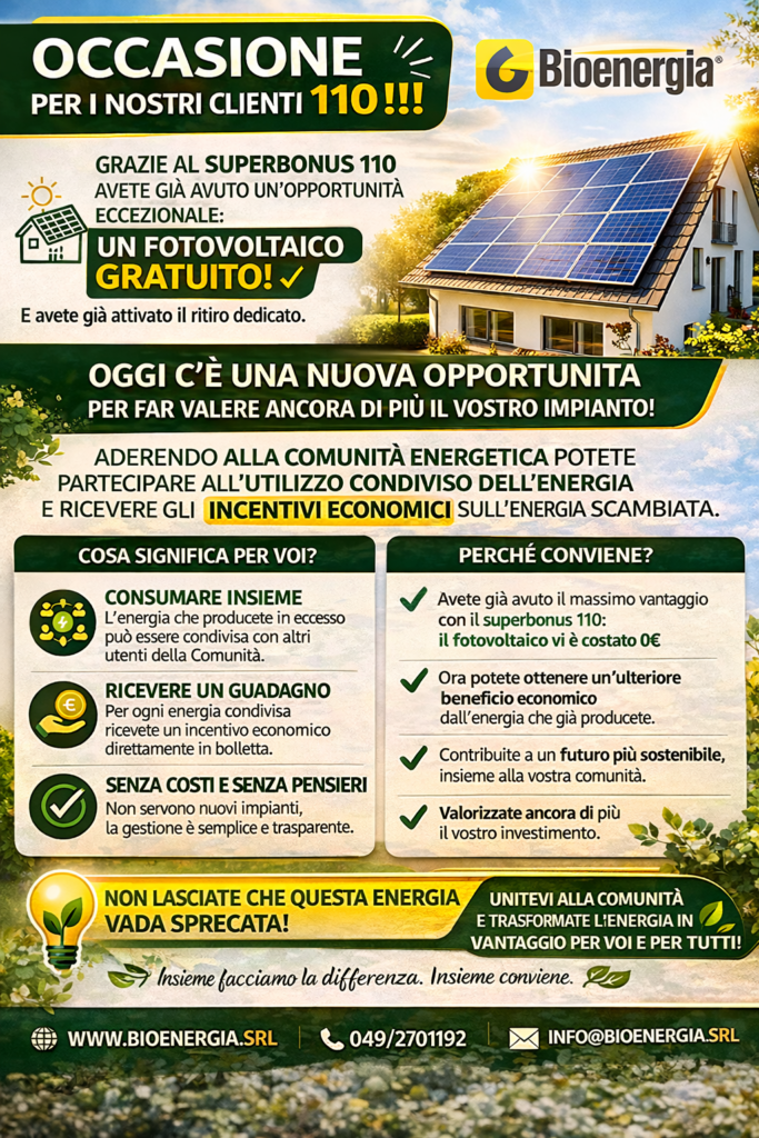 superbonus e comunità energetiche